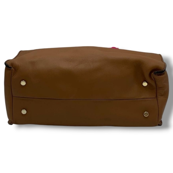 Kate Spade Bright Spot Avenue Grayce Leather Tote Cognac Brown & Pink - Picture 4 of 13